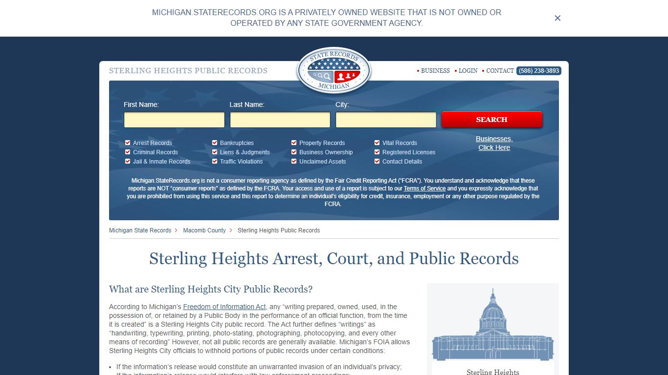 Sterling Heights Public Records - michigan.staterecords.org