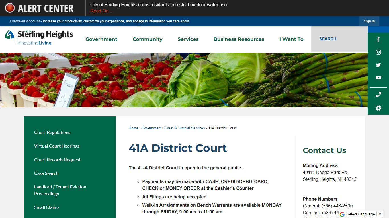 41A District Court | Sterling Heights, MI - Official Website